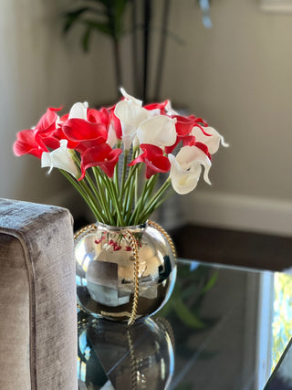 Mix Bouquet of Red and White Calla Lilies