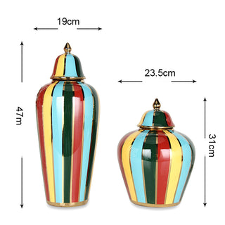 Multi Color Ginger Jar - Free Shipping in US!