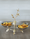 Golden Flower Stand with Silver Bowls - Free Shipping in US!