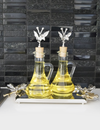 Oil and Vinegar Bottles with Tray