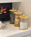 Golden Glass Canister - Available in 3 Sizes - Free US Shipping!