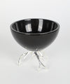 Brass Footed Marble Bowl - Silver