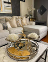 Golden Flower Stand with Silver Bowls - Free Shipping in US!