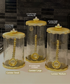 Golden Glass Canister - Available in 3 Sizes - Free US Shipping!